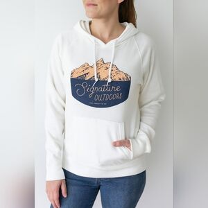 Levi Strauss Signature Outdoors White Hoodie Sweatshirt Women’s Size Large